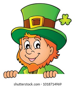 Lurking leprechaun topic image 1 - eps10 vector illustration.