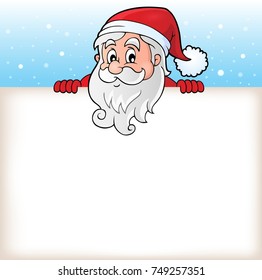 Lurking Santa Claus with copyspace 6 - eps10 vector illustration.