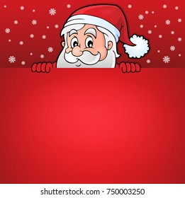 Lurking Santa Claus with copyspace 7 - eps10 vector illustration.