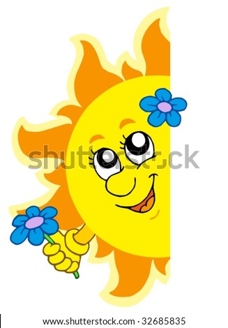 Similar – Image, Stock Photo The sun is hiding behind a cloud in the late afternoon, sun rays can be seen all around