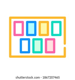 luscher test color icon vector. luscher test sign. isolated symbol illustration