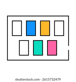 luscher test line icon vector. luscher test sign. isolated symbol illustration