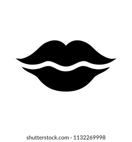 Luscious full lips graphic illustration