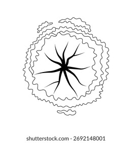 ilustração da vista superior em árvore da arquitetura exuberante