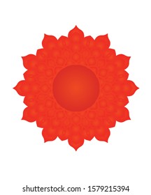 Lush color flower design vector art.