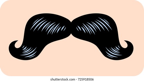 Lush, curly mustache