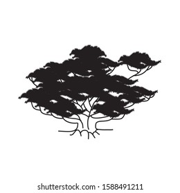 Lush and dense abstract oak tree, suitable for business and financial logos