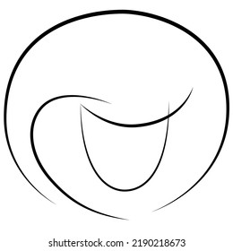 Lush female hairstyle icon. Vector illustration. Elegant female haircut logo design. Glamor fashion beauty hair.