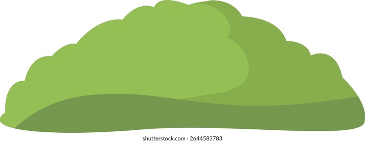 Lush green bush with layered foliage, ideal for garden decoration, nature scenery, eco-friendly landscaping, outdoor environment visuals, park backgrounds, and natural wild plant illustrations.