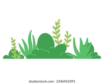 Lush Green Grass Landscape Illustration