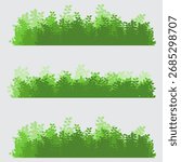 Lush Green Hedge Wall Borders in Garden Scene for Natural Privacy and Fresh Landscape