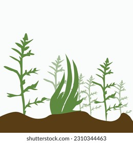 lush green plant vector with eps 10 design