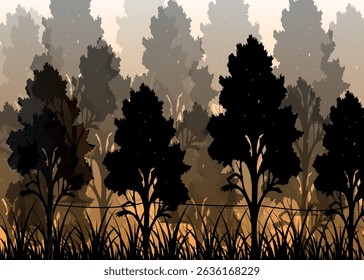 Lush Green Rainforest Landscape with Mist and Wild Nature