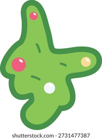 Ein üppig grüner Baum mit Blasen auf seinen Zweigen, der sein lebhaftes und bezauberndes Aussehen verstärkt.