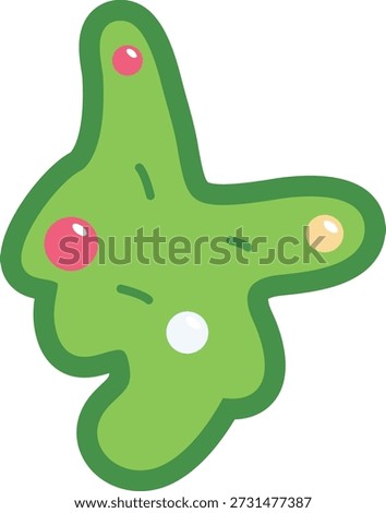 A lush green tree with bubbles on its branches, enhancing its lively and enchanting appearance.