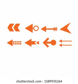 lush lava  flat arrows set icon template color lush lafa color editable. Arrow icon