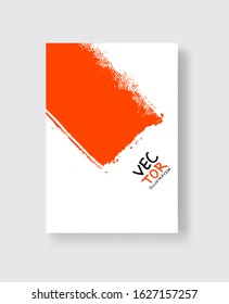 Lush Lava ink brush stroke on white background. Minimalistic style. Vector illustration of grunge element stains.Vector brushes illustration.