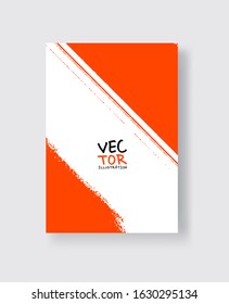 Lush Lava ink brush stroke on white background. Minimalistic style. Vector illustration of grunge element stains.Vector brushes illustration.