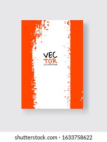 Lush Lava ink brush stroke on white background. Minimalistic style. Vector illustration of grunge element stains.Vector brushes illustration.