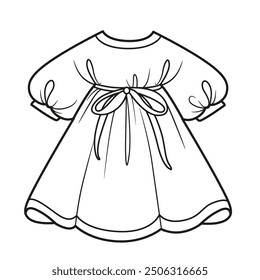 Lush light dress tied with a beautiful bow. Image produced without the use of any form of AI software at any stage.