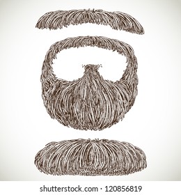 Lush retro mustache and beard