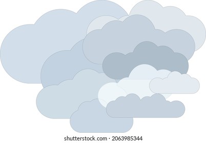 Lush storm clouds. Cloud computing. [Vector]