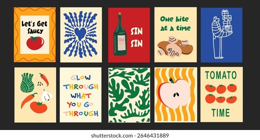 Lush summer banners featuring florals, cocktails, and food moments.

