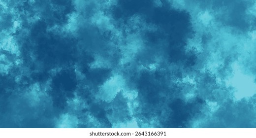 Lush Swirls of Turquoise and Blue Mist Converging in a Serene Abstract Form

