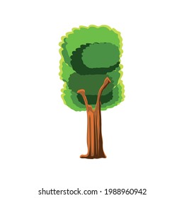 lush tree greenery icon isolated