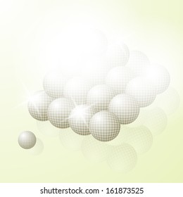 luster and shine of the pyramids or abstract shiny balls