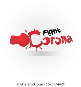 lustration logo Fight Viruses, corona , mers. Wuhan virus disease with mask . Corona Virus Cell vector Illustration. Good for template background, banner, poster, etc.