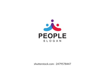 lustration People Logo Design Template