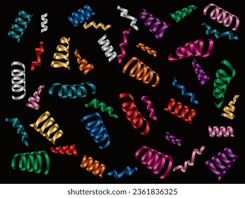 lustration of tape and confetti
