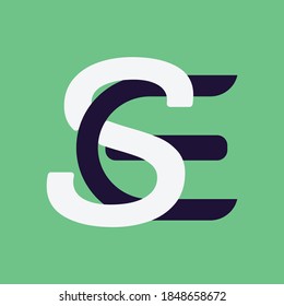 Vektorgrafik der Buchstaben S und E, Logo und modernes Logo. perfekt für Logofirma, Geschäftswelt etc.