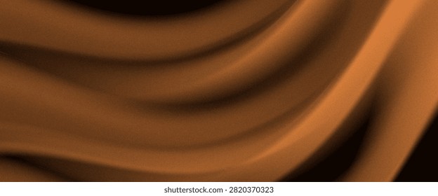 Lustrous Elegance Brown Orange Silk Satin Background, Velvety Waves Chocolate Gradient Satin Texture, Abstract Background,vector Eps10.