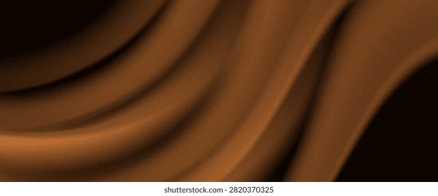 Lustrous Elegance Brown Orange Silk Satin Background, Velvety Waves Chocolate Gradient Satin Texture, Abstract Background,vector Eps10.