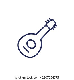 lute line icon on white