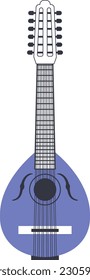 Lute. Medieval European stringed musical instrument.