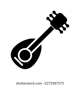 lute music icon, Vector Musical Instruments on white background