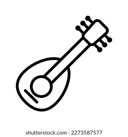 lute music icon, Vector Musical Instruments on white background..eps