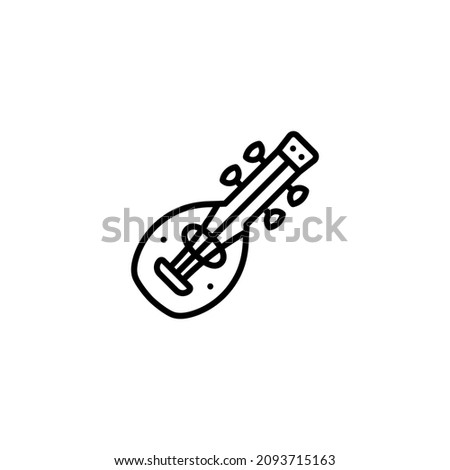Lute - Outline Icon Design