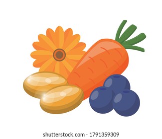 Lutein and calendula health food, vitamins, health