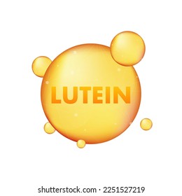 Lutein. Food for good vision. Vector stock illustration.