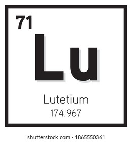 Lutetium Element Vector icon, Periodic Table Element