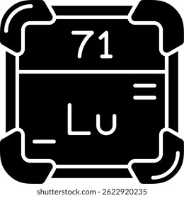 Diseño de icono de Vector de línea de lutecio