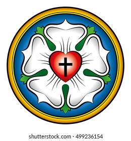 Luther Rose, Also Called Luther Seal, A Symbol Of Lutheranism. 