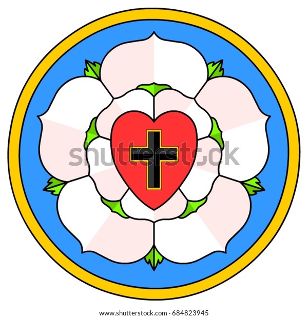 Lutheran Rose Emblem Luther Seal Widelyrecognized Stock Vector (Royalty ...