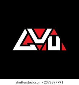 LUU triangle letter logo design with triangle shape. LUU triangle logo design monogram. LUU triangle vector logo template with red color. LUU triangular logo Simple, Elegant, and Luxurious design.