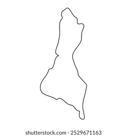 Stadtplan von Luuka, Verwaltungsbezirk von Uganda. Vektorgrafik.