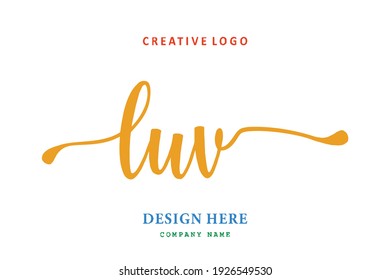 LUV lettering logo is simple, easy to understand and authoritative